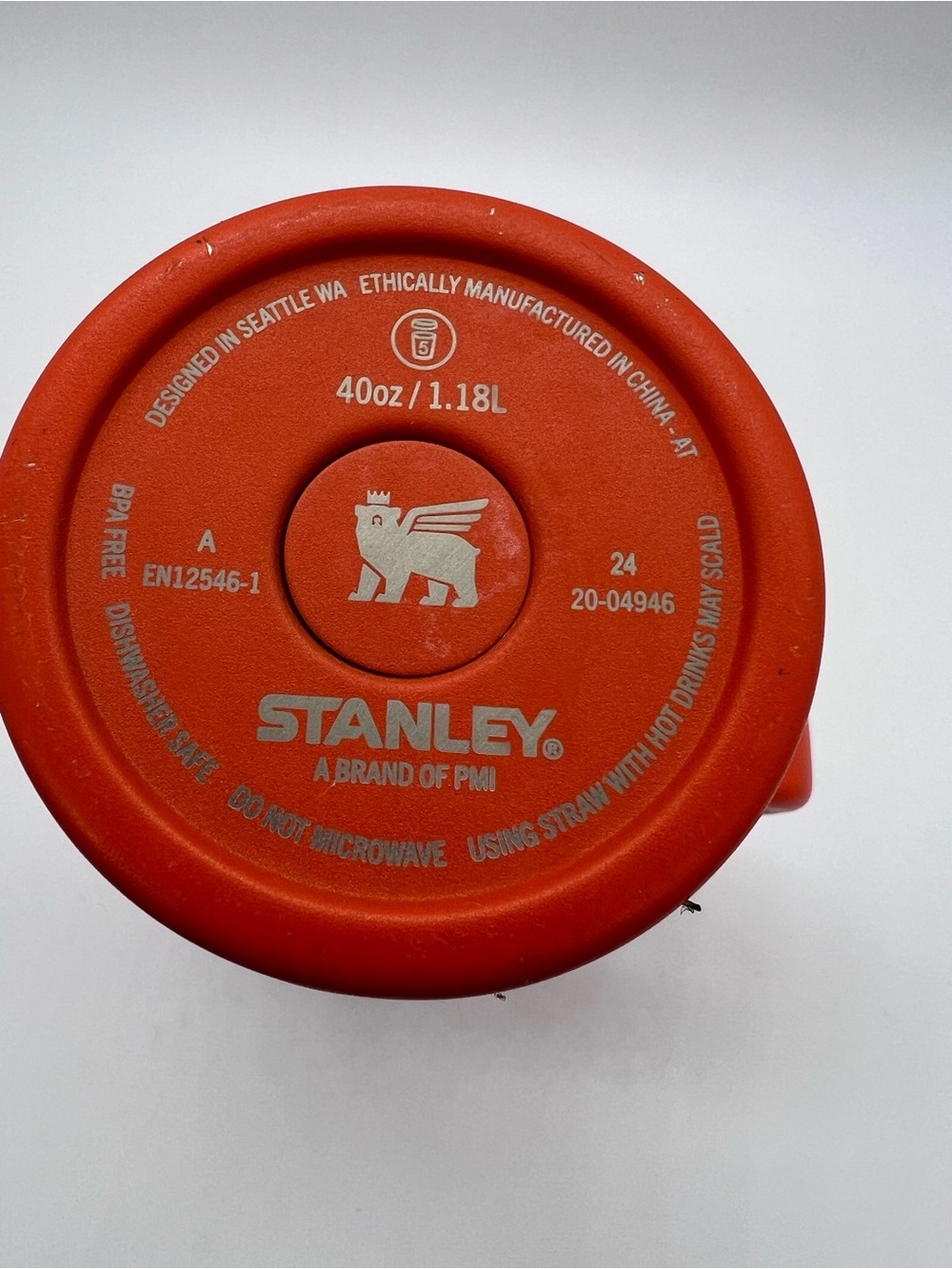 Stanley Bright Orange Travel Mug with Handle 40 ounces - Picture 7 of 13